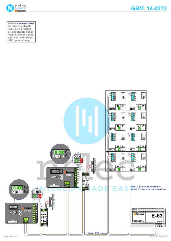 Project Skagerak Hoofddorp met 40 woningen BTicino intercom Foto van de BTicino intercom installatie Skagerak te Hoofddorp met 40 woningen