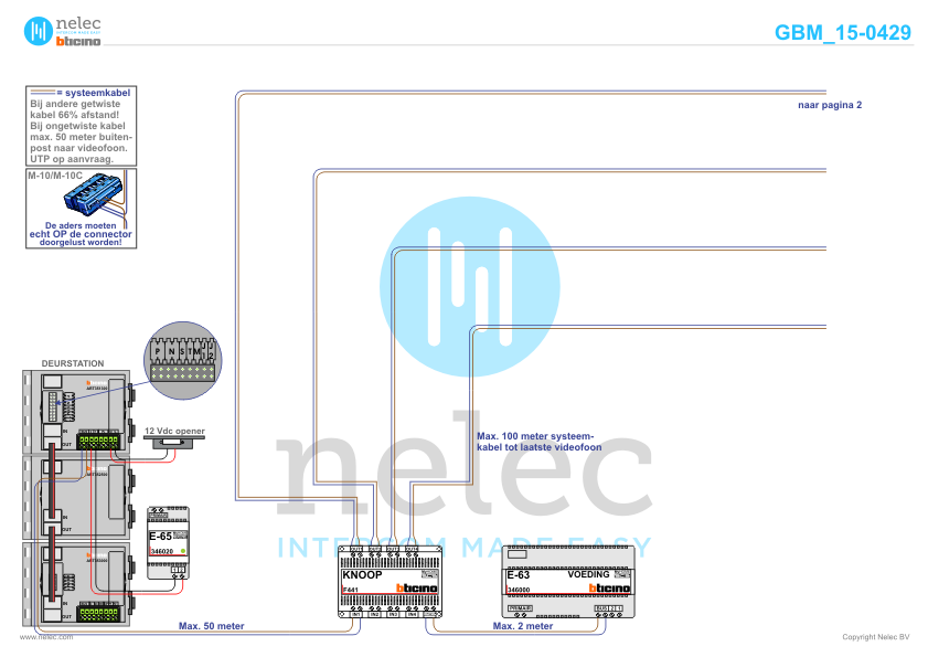 Project Laan 40-45 Maassluis 40 woningen BTicino intercom Foto van de BTicino deurcommunicatie installatie Laan 40-45 te Maassluis 40 woningen