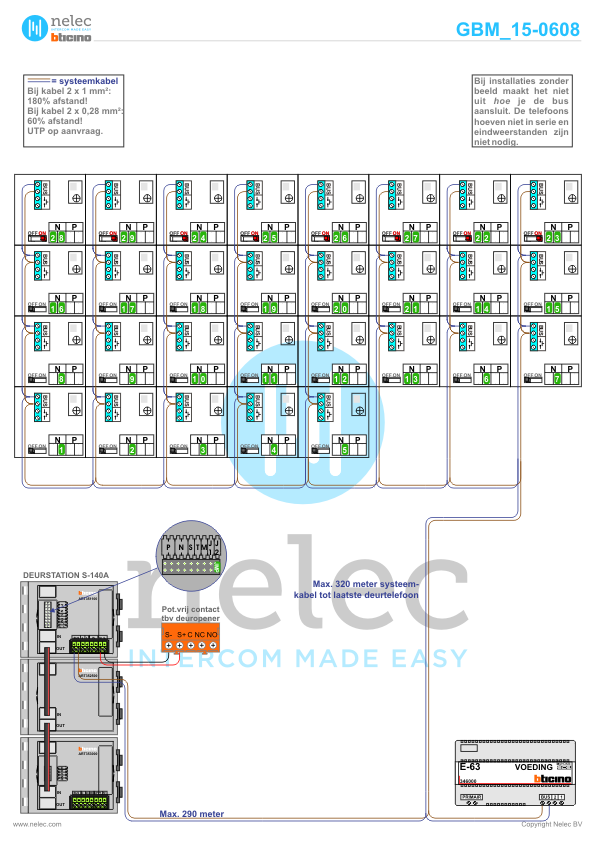 Project Fazant Lisse met 29 woningen BTicino intercom Foto van de BTicino intercom installatie Fazant te Lisse met 29 woningen