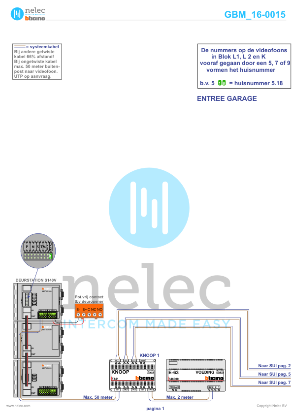 Foto van de BTicino intercom installatie Converso te Nieuwegein met 132 woningen