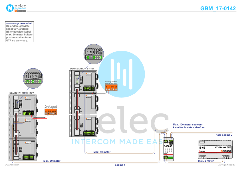 Foto van de BTicino intercom installatie De Keerkring Blok A te Amersfoort met 40 woningen