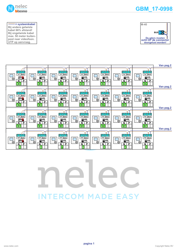 Project Gortercomplex Plot 1 te Leiden met 53 woningen BTicino videofoons Foto van de BTicino deurvideo Gortercomplex Plot 1 te Leiden met 53 woningen