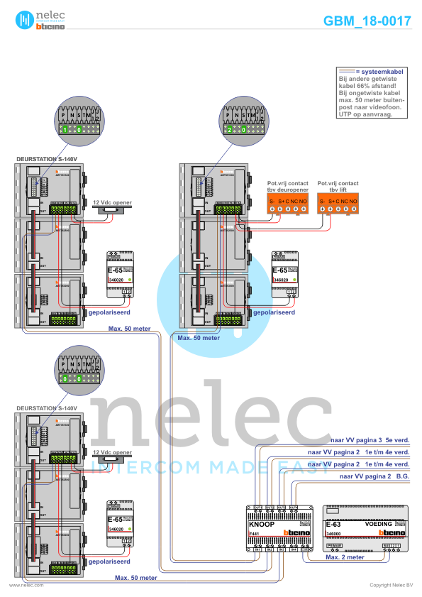 Foto van de BTicino intercom installatie Augusta te Bergen op Zoom met 35 woningen