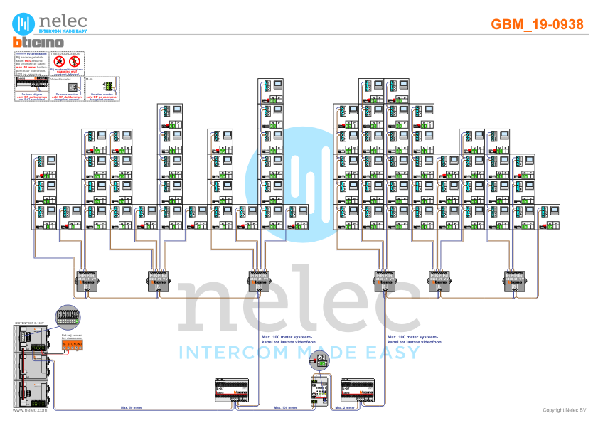 Project Cascade te Utrecht met 68 woningen BTicino videofoons Foto van de BTicino deurvideo Cascade te Utrecht met 68 woningen