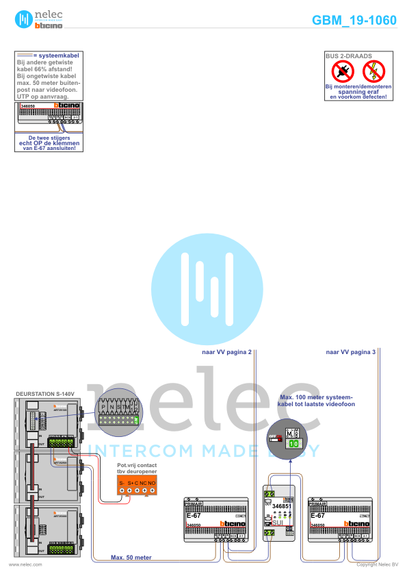 Project Winkelhaghe Den Haag met 81 woningen BTicino intercom Foto van de BTicino intercom installatie Winkelhaghe te Den Haag met 81 woningen