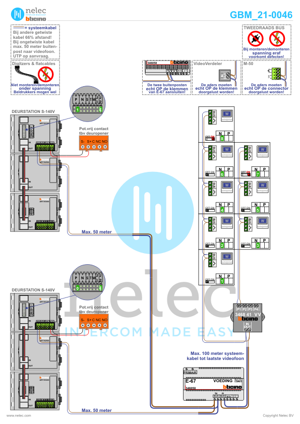 Project Het Boerenhof te Muiden met 2x 8 woningen met BTicino intercom Foto van de BTicino intercom installatie bij Het Boerenhof te Muiden met 2x 8 woningen