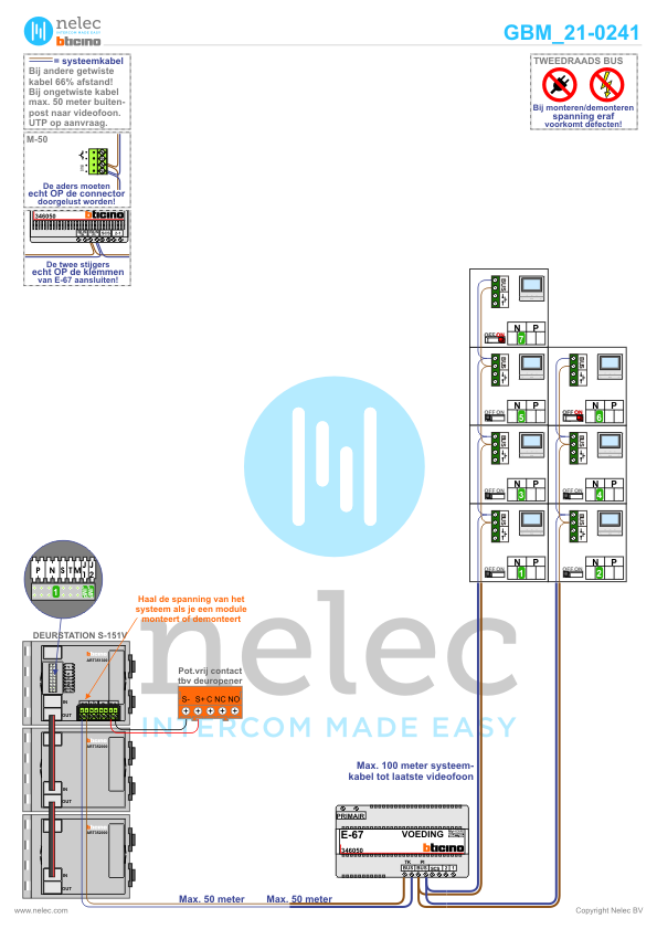 Project Koningsdriehoek deel B te Den Helder met 7 woningen met BTicino intercom Foto van de BTicino intercom installatie bij Koningsdriehoek deel B te Den Helder met 7 woningen