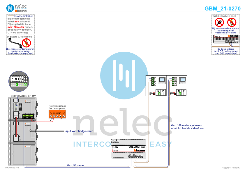Project Mierloseweg te Helmond met 34 woningen met BTicino intercom Foto van de BTicino intercom installatie bij Mierloseweg te Helmond met 34 woningen
