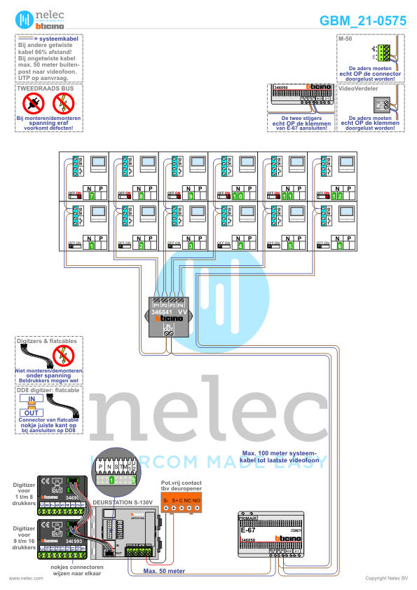 Project Tsjibbe Geartsplein te Burgum met 32 woningen BTicino videofoons Foto van de BTicino deurvideo Tsjibbe Geartsplein te Burgum met 32 woningen