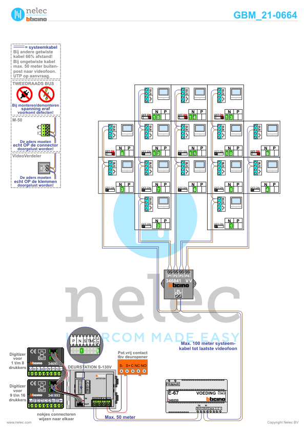 Project Stadspaleisjes te Almere met 84 woningen BTicino videofoons Foto van de BTicino deurvideo Stadspaleisjes te Almere met 84 woningen