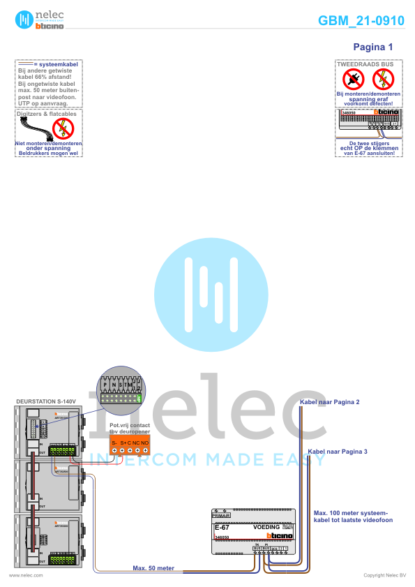 Foto van de BTicino deurvideo Kantstraat te Rotterdam met 48 woningen