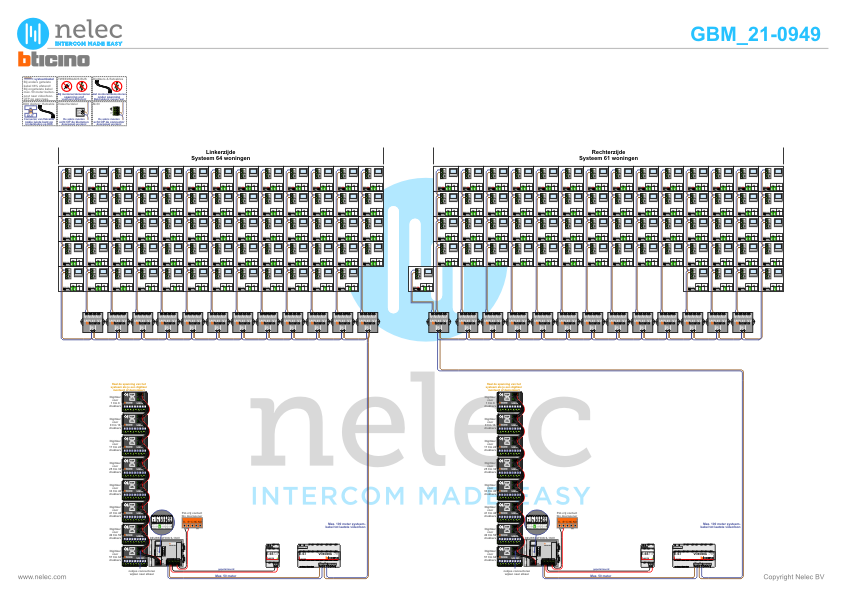 Foto van de BTicino deurvideo IJdoornlaan 349-597 te Amsterdam met 125 woningen