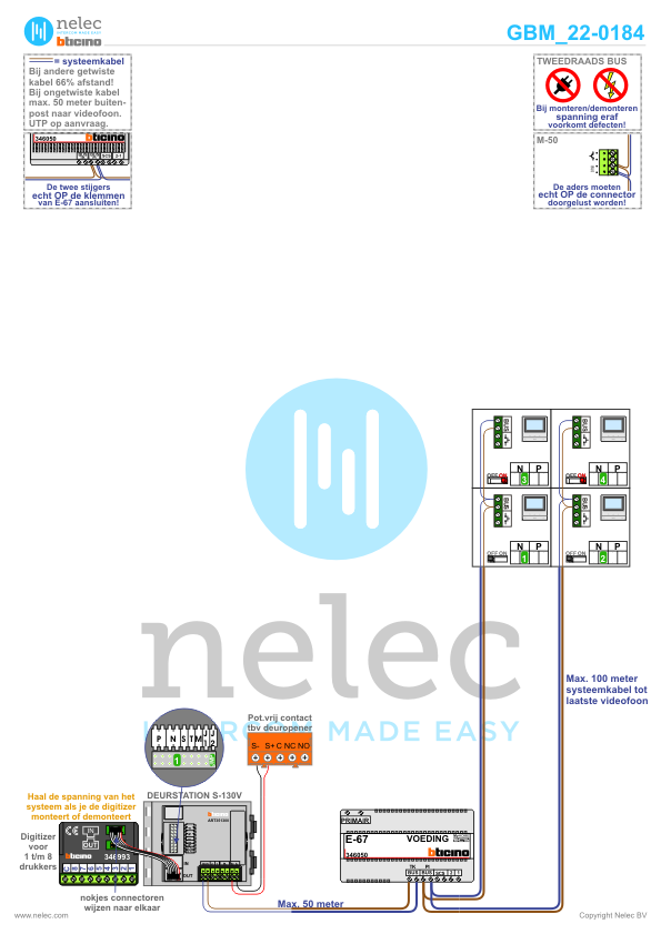 Foto van de BTicino intercom installatie bij Appartementen te Oldekerk met 8 woningen