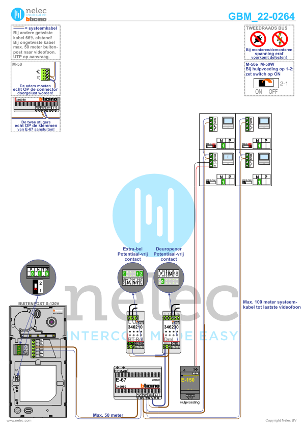 Foto van de BTicino intercom installatie bij Brandweer te Muiden met 2 woningen