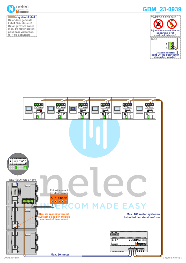 Project Beltrumseweg - Zorgappartementen Eibergen met 6 woningen met BTicino intercom Foto van de BTicino intercom installatie bij Beltrumseweg - Zorgappartementen Eibergen met 6 woningen